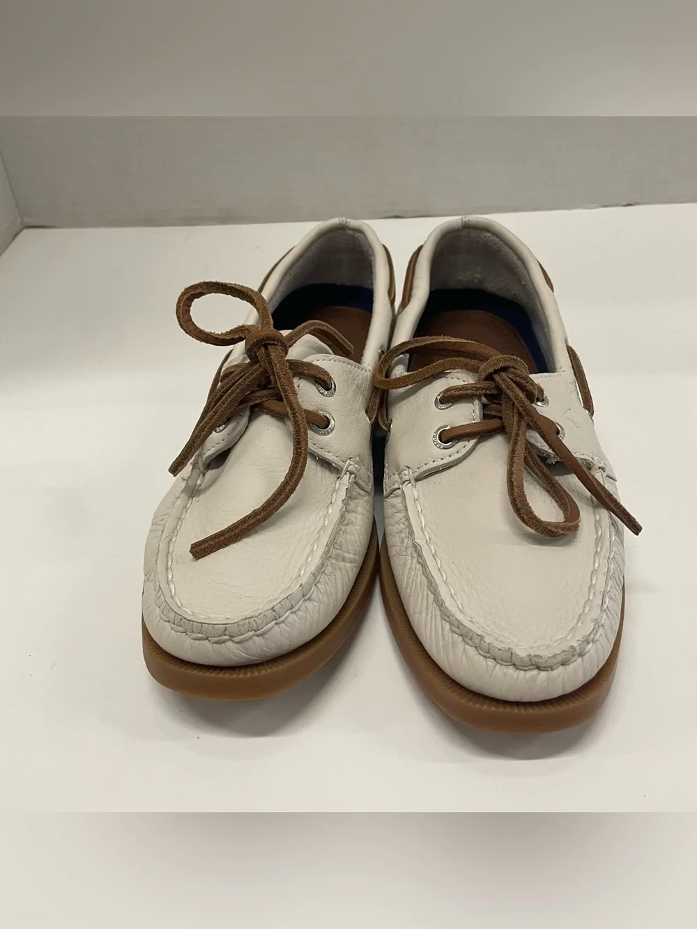 Classic Womens White Sperry Authentic Original 2-Eye Boat Shoes  Size 5.5